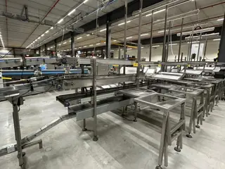 ACB combi transportband 860 cm met 12 werktafels