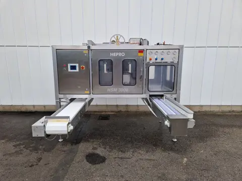 Hepro HSM-3000 schilmachine verticaal, voor asperges