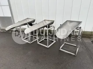 RVS kantel trechter voor produkten vullen in zakken