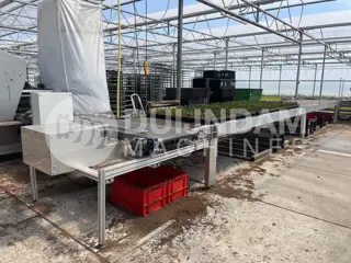 Nieuwe bufferband met overduwer voor potplanten en trays