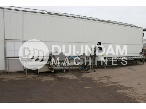 Hermeler ATS 18 aspergesorteerder met wasser voor witte asperges