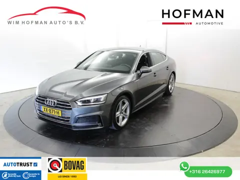 Audi A5 Sportback 45 TFSI Sport 252PK 2xS-line Virtual Groot Navi Hybride Alarm Leer Stoelverw LED