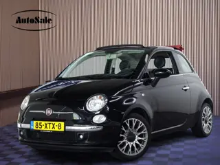 Fiat 500C 0.9 TwinAir Lounge Cabrio NAP km stand 52000 LEDER BT PDC ECC '12