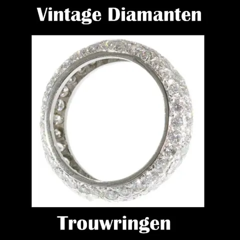 Vintage trouwringen met diamanten