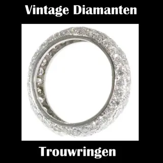Vintage trouwringen met diamanten
