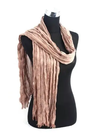 SJAAL LICHT BRUIN OPEN GEWEVEN 190X70 CM NIEUW