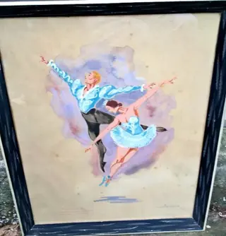 Luis alfonso Noblom Pendant "" Ballet gouaches ""