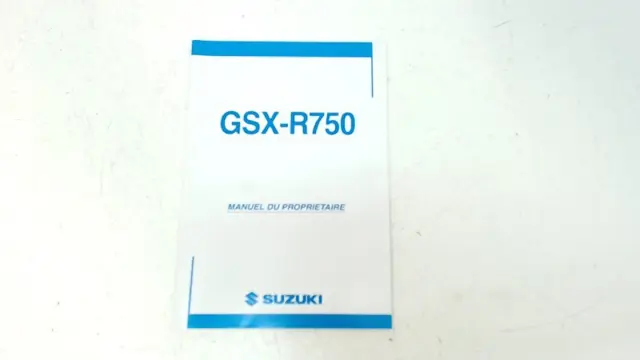 INSTRUCTIEBOEKJE Suzuki GSX R 750 2001 - 2003