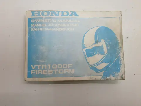 INSTRUCTIEBOEKJE Honda VTR 1000 F 1997 - 2006