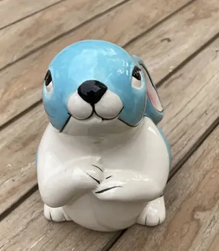 SPAARPOT KONIJN JONGEN GROOT 15 CM GEBOORTE CADEAU NIEUW