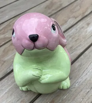 SPAARPOT KONIJN MEISJE GROOT 15 CM GEBOORTE CADEAU NIEUW