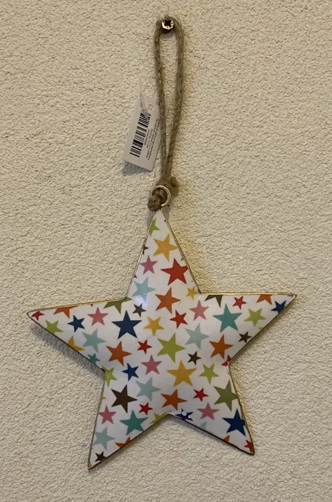 STER METAAL MET STERRETJES 14,5 CM NIEUW