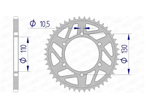 ACHTER TANDWIEL Yamaha YZF R6 2006 - 2007