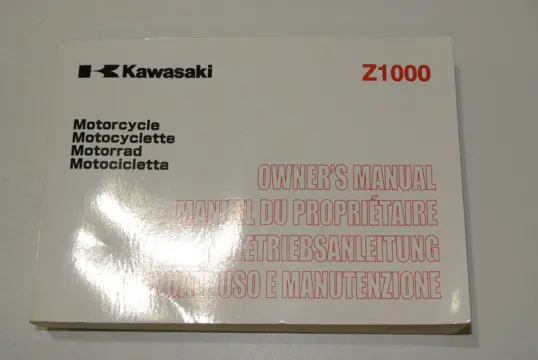 INSTRUCTIEBOEKJE Kawasaki Z 1000 2003 - 2006 / 2007 - 2009