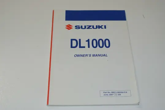 INSTRUCTIEBOEKJE Suzuki DL 1000 V STROM 2005 - 2009