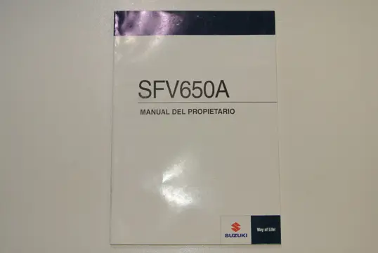 INSTRUCTIEBOEKJE Suzuki SFV 650 Gladius 2009 - 2015