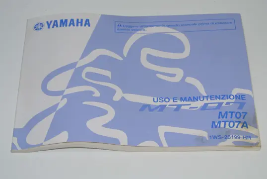 INSTRUCTIEBOEKJE Yamaha MT 07 2014 - 2017
