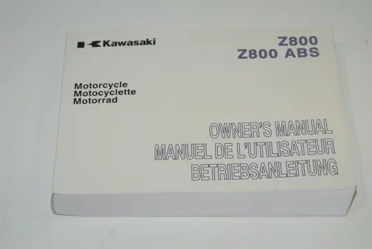 INSTRUCTIEBOEKJE Kawasaki Z 800 2013 - 2014