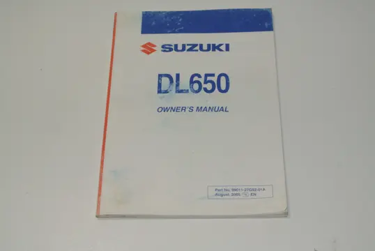 INSTRUCTIEBOEKJE Suzuki DL 650 V STROM 2003 - 2011