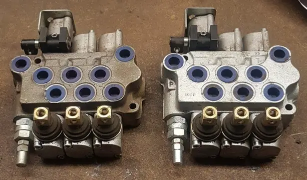 2x nieuwe hydraulische ventielen drie dubbelwerkend