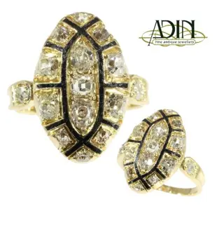 Gouden vintage verlovingsringen bij Adin