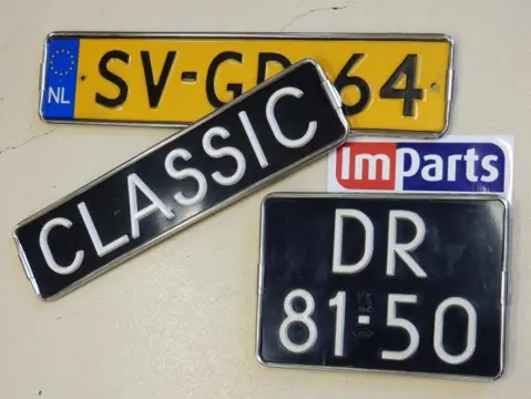 Blauwe kentekenplaten voor uw Oldtimer