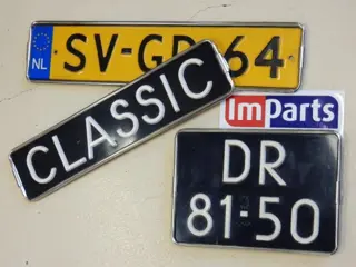 Blauwe kentekenplaten voor uw Oldtimer