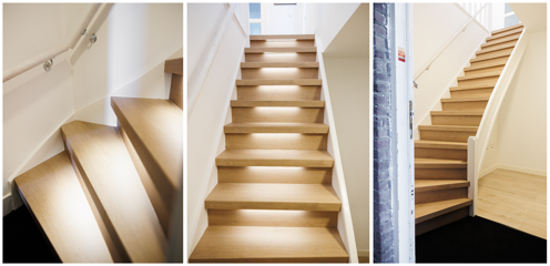 Beschermen van traptreden na traprenovatie