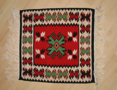 KELIM ROOD KLEED 50x50 cm NIEUW