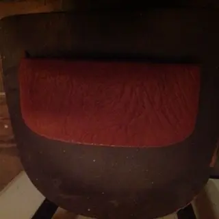 Brocante reisnecessaire oud - leer -in bruin leren etui