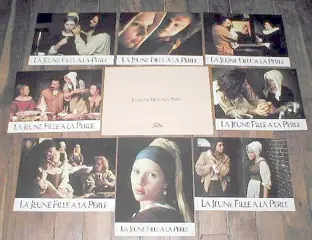 GIRL WITH A PEARL EARRING lobbycard set.