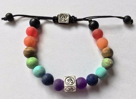 Chakra armband met Levensboom en Aum bedel