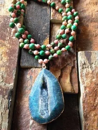 Exclusief Bohemian Collier met Turkoois, Jaspis en Agaat