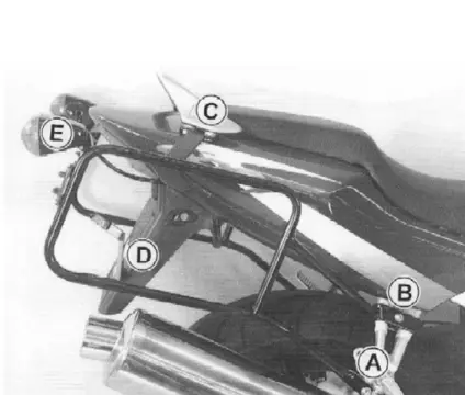 KOFFERBEUGELSET Honda CBR 600 F 1999 - 2000 / 2001 - 2007 /