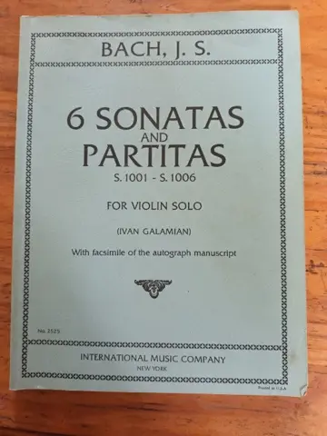 J.S. Bach - 6 SONATAS AND PARTITAS FOR VIOLIN SOLO