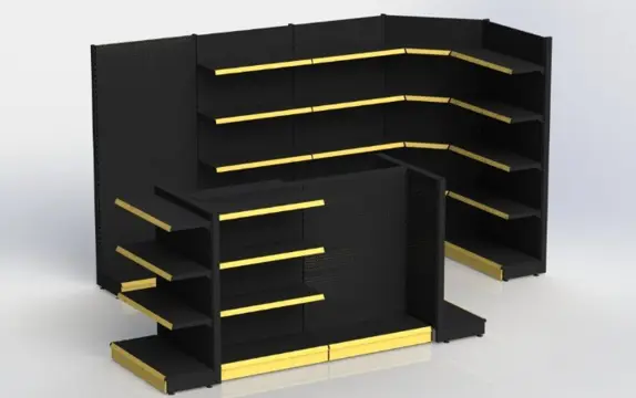 Wandstellingen Winkelstelling winkelrek antraciet rekken