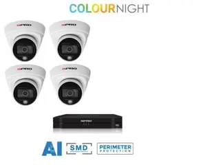 4 ch. recorder met SPRO 4 x 2MP kleur nachtzicht camera