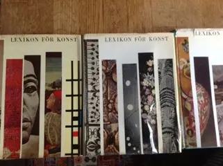 Lexikon för konst, 3 vol.- Zweeds