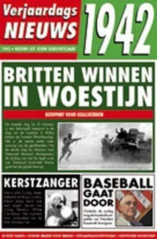 Verjaardags Nieuws kaart over het jaar 1942