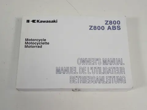 INSTRUCTIEBOEKJE Kawasaki Z 800 2013 - 2014