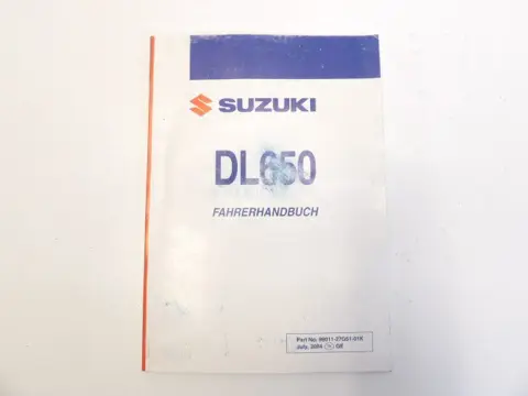 INSTRUCTIEBOEKJE Suzuki DL 650 V STROM 2003 - 2011