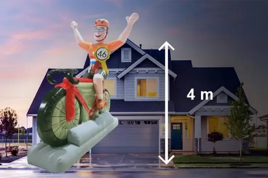 Abraham pop wielrenner op fiets te huur landelijke bezorging