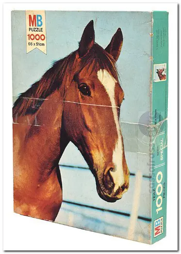 Paardenhoofd met witte bles - MB Puzzle - 1000 Stukjes