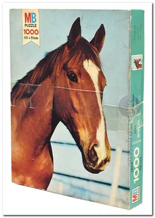 Paardenhoofd met witte bles - MB Puzzle - 1000 Stukjes
