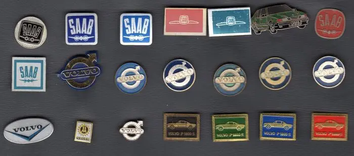 Accessoire - 21 Speldjes - Saab, Volvo - 1960-1970