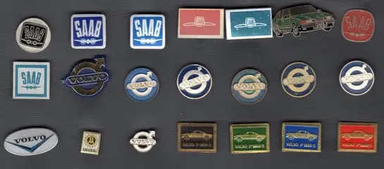 Accessoire - 21 Speldjes - Saab, Volvo - 1960-1970