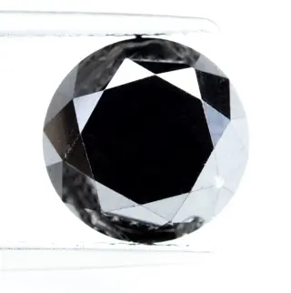Diamant - 3.37 ct - Fancy Black treated colour - *NO