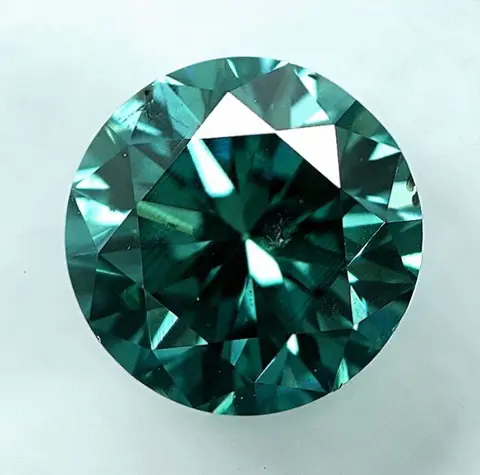 Diamant - 0.53 ct - Briljant - Fancy Greenish Blue - SI2