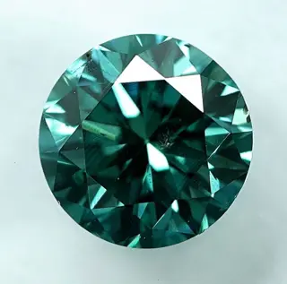 Diamant - 0.53 ct - Briljant - Fancy Greenish Blue - SI2
