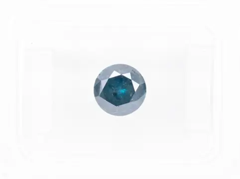 Diamant - 0.97 ct - Fancy Deep Blue Colour Treated - I2 *NO